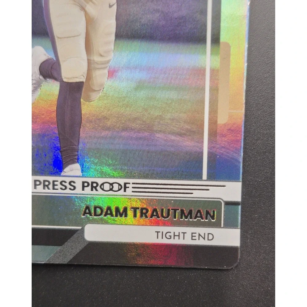 2022 Donruss Adam Trautman #245 Silver Press ProofDie-Cut /75 New Orleans Saints